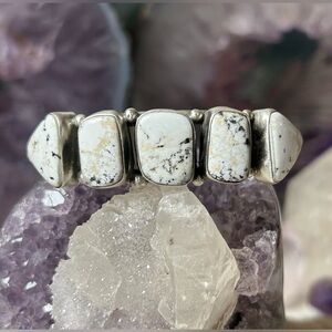 NWT Augistine Largo Navajo handmade White Buffalo Bracelet